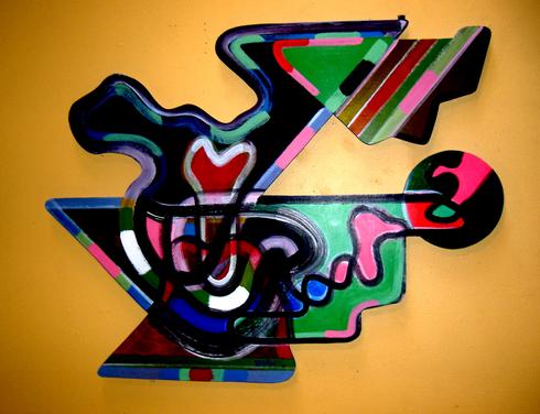 Harvey Wilson, shaped painting, art fabrication