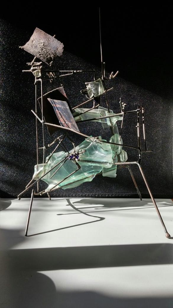 welded steel fused with glass